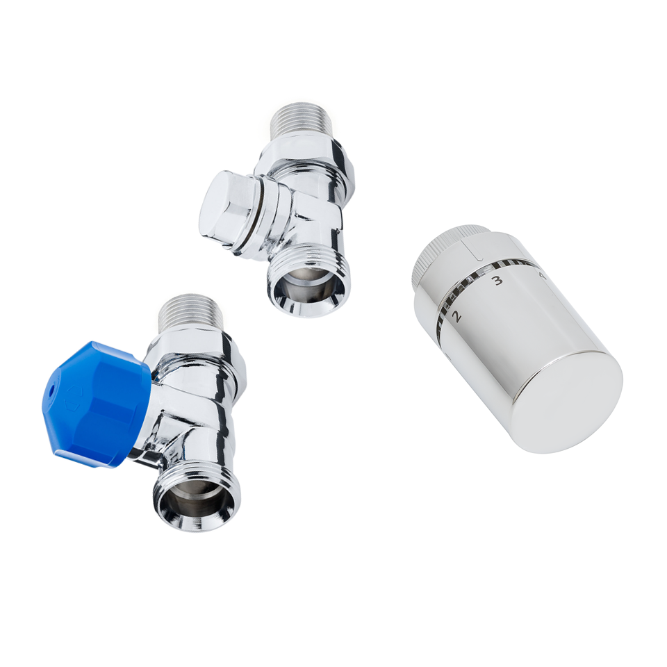 Vloerventielset met zijaansluiting – Doorloop